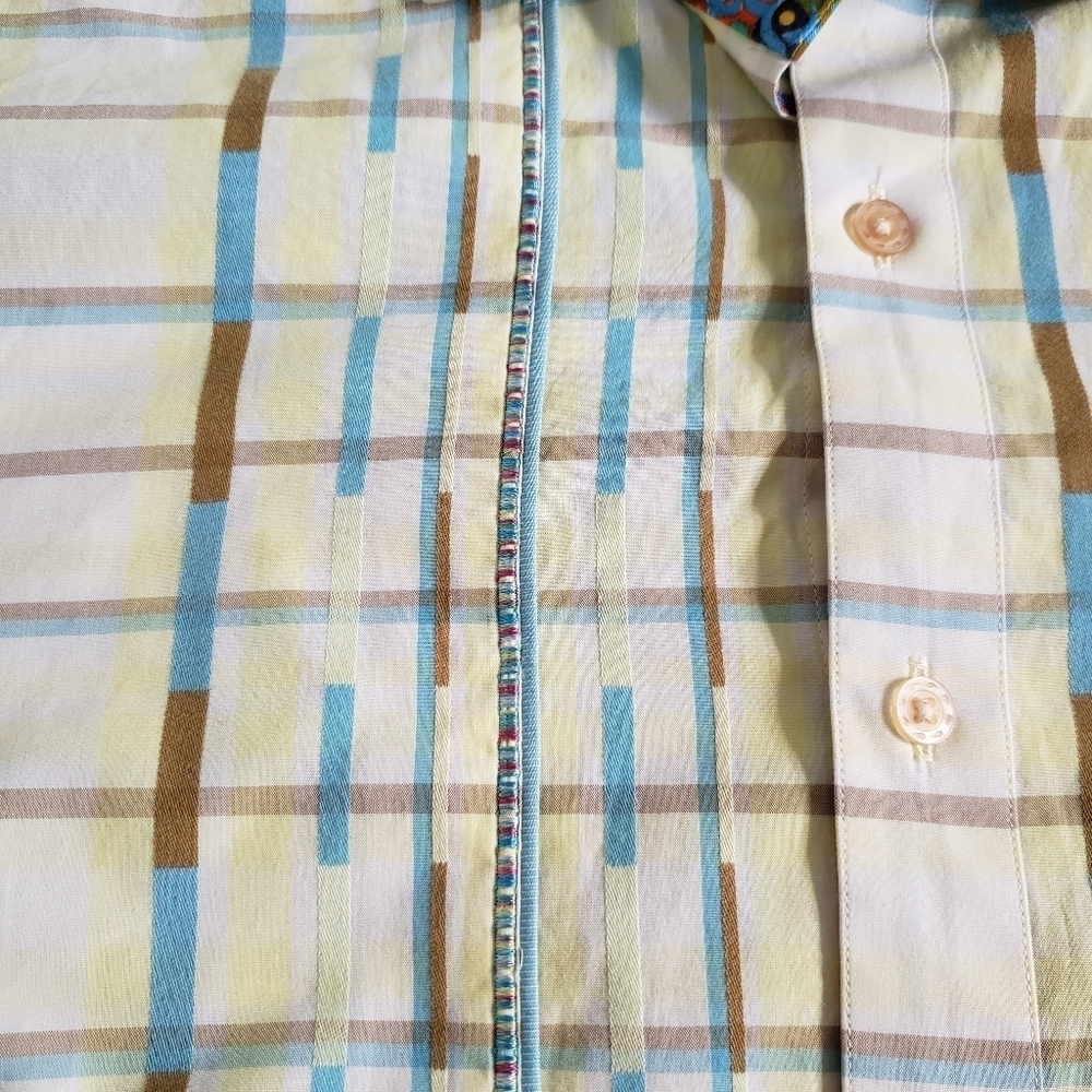 Robert Graham Button Front Shirt Embroidered Printed Size XL - Picture 4 of 12